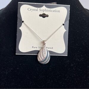 Crystal Sophistication Pure Silver Plated Necklace